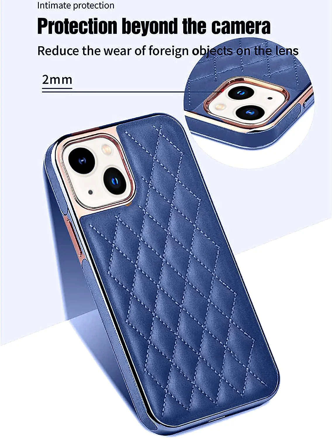 PU Leather Back Cover case For iPhone 14