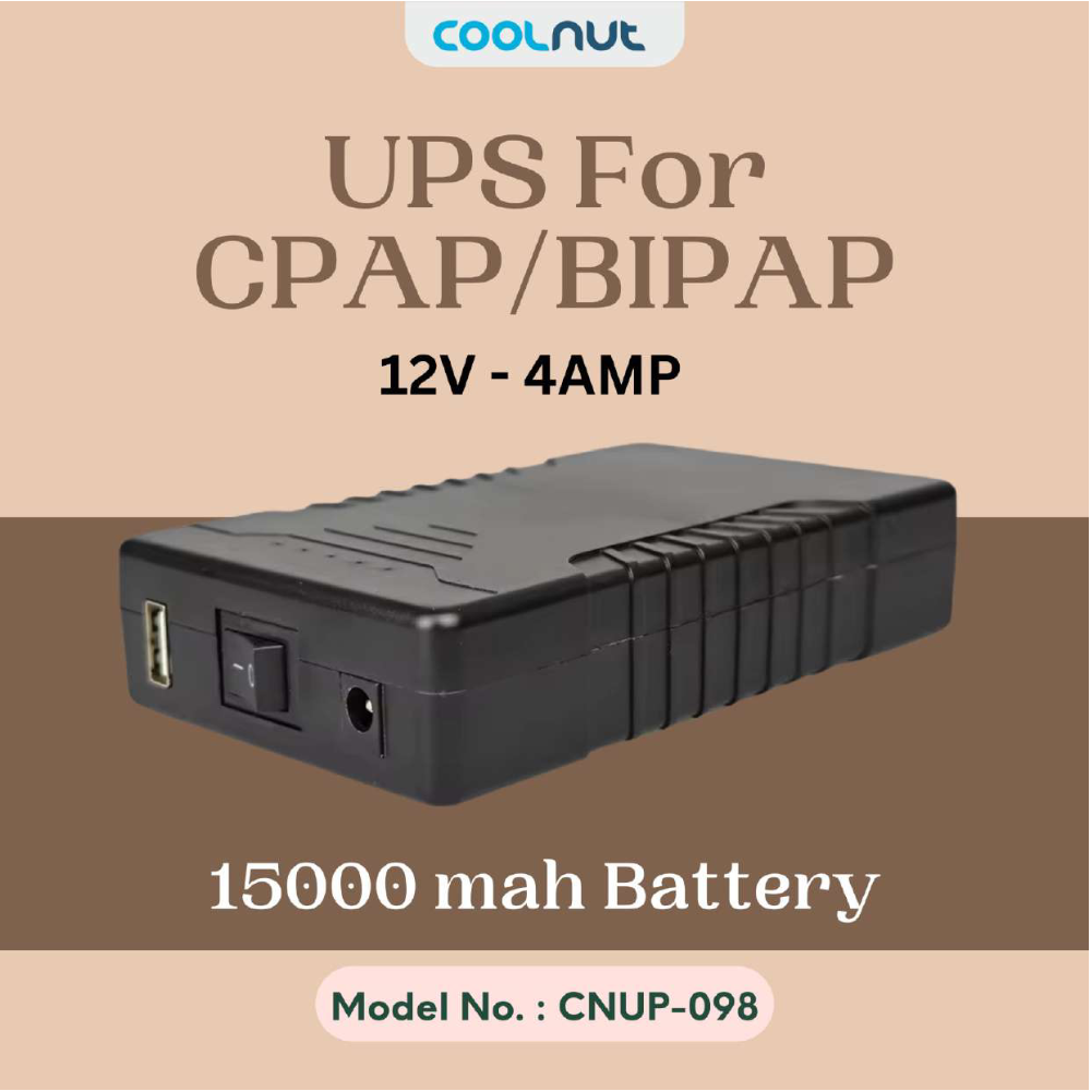 UPS for CPAP BiPAP 12V- 4AMP 15000 mAh Battery