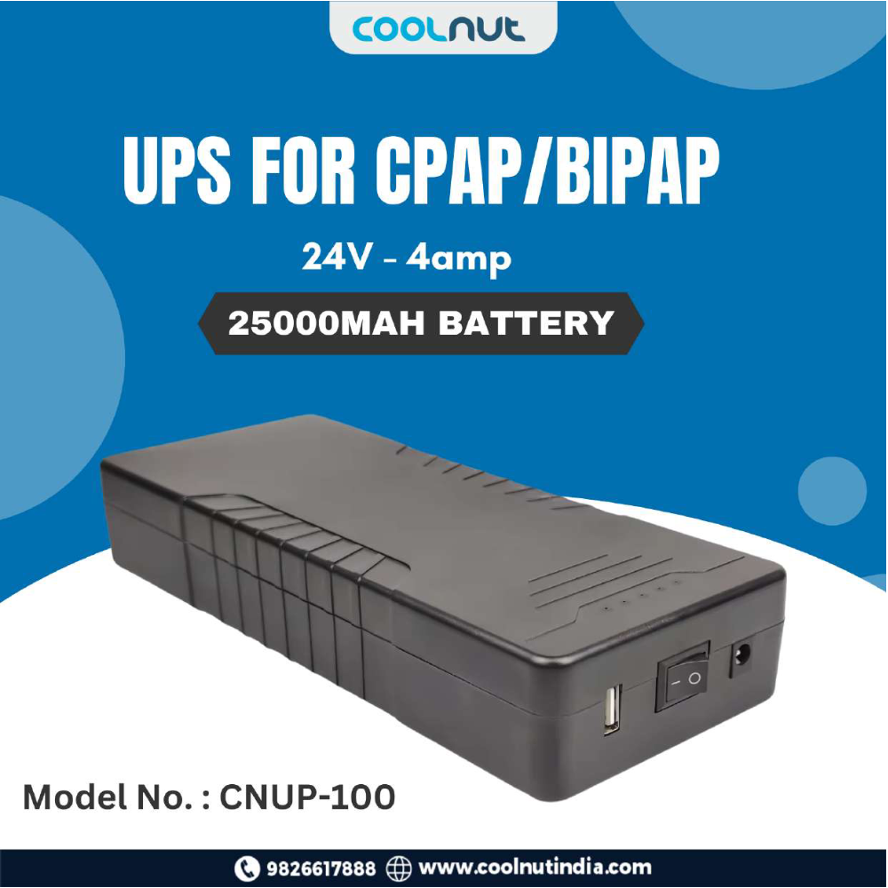 UPS for CPAP BiPAP 24V- 4AMP 25000 mAh Battery