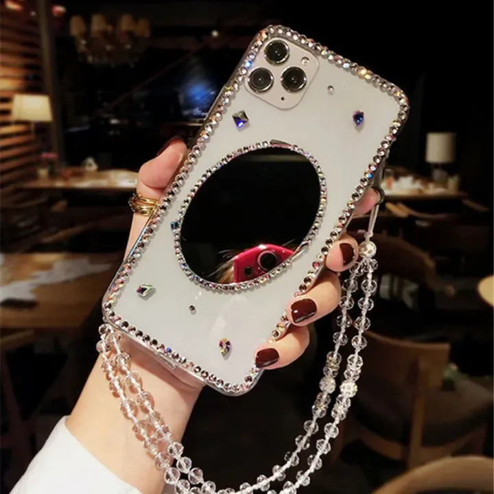 Luxury Diamond Mirror Clear Phone Case for IPhone 14