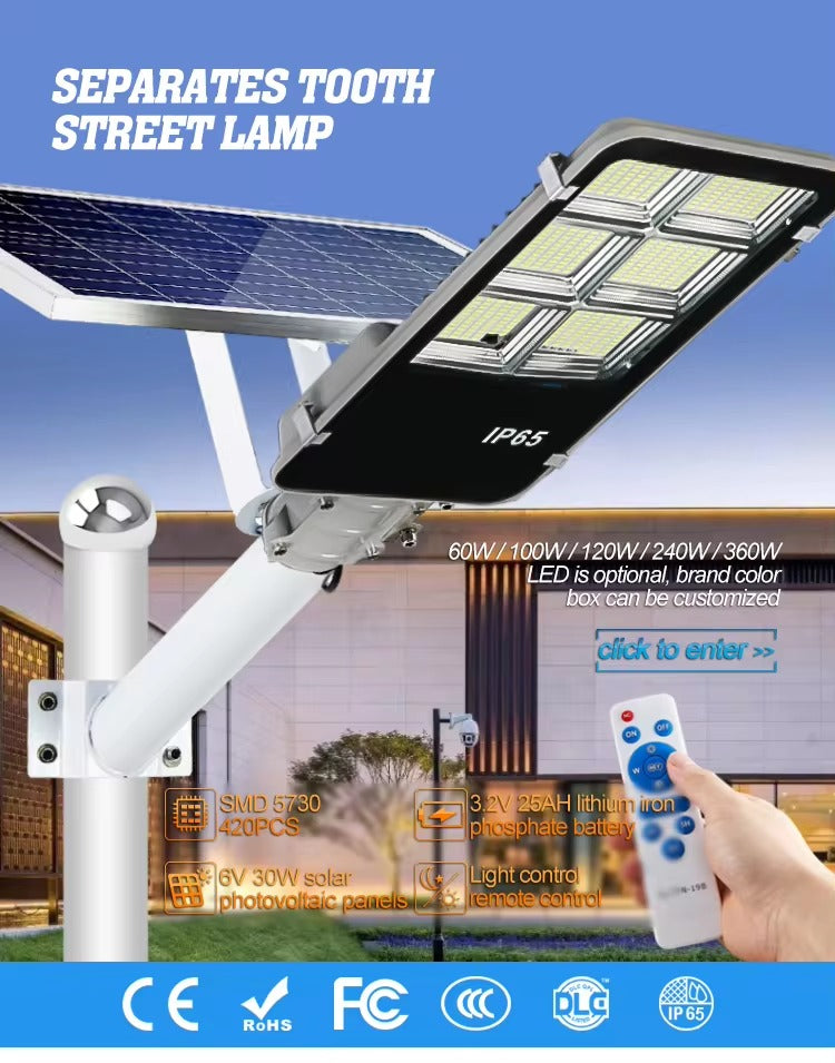 IP65 Solar Street Light with panel