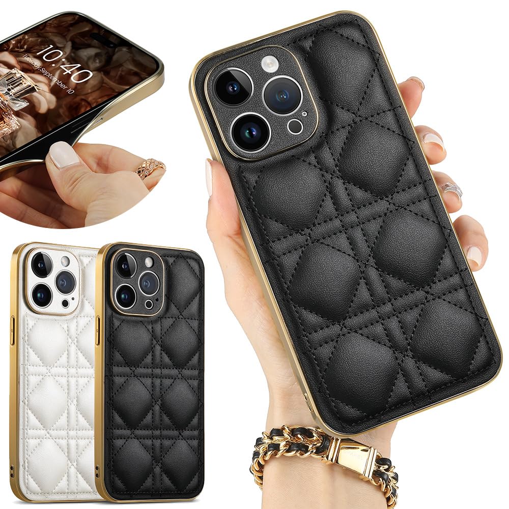 iPhone Mobile Case Electroplated Protective Leather Phone Cover