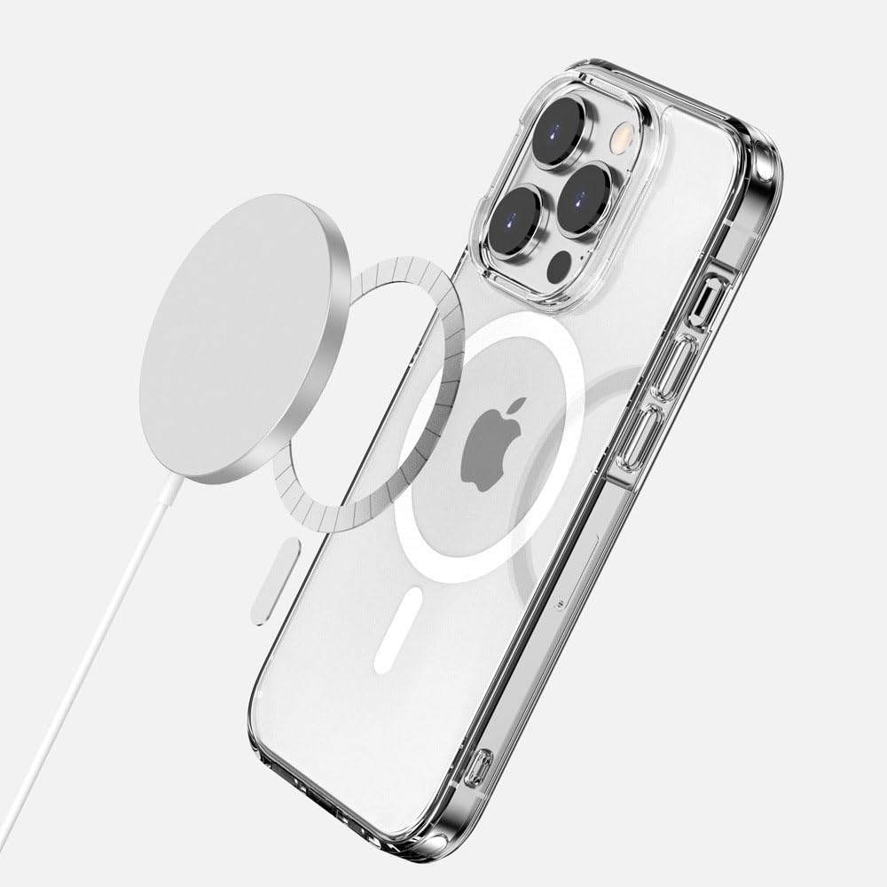 Mobile case for Iphone-14 Magnetic Wireless Charging Acrylic Cover