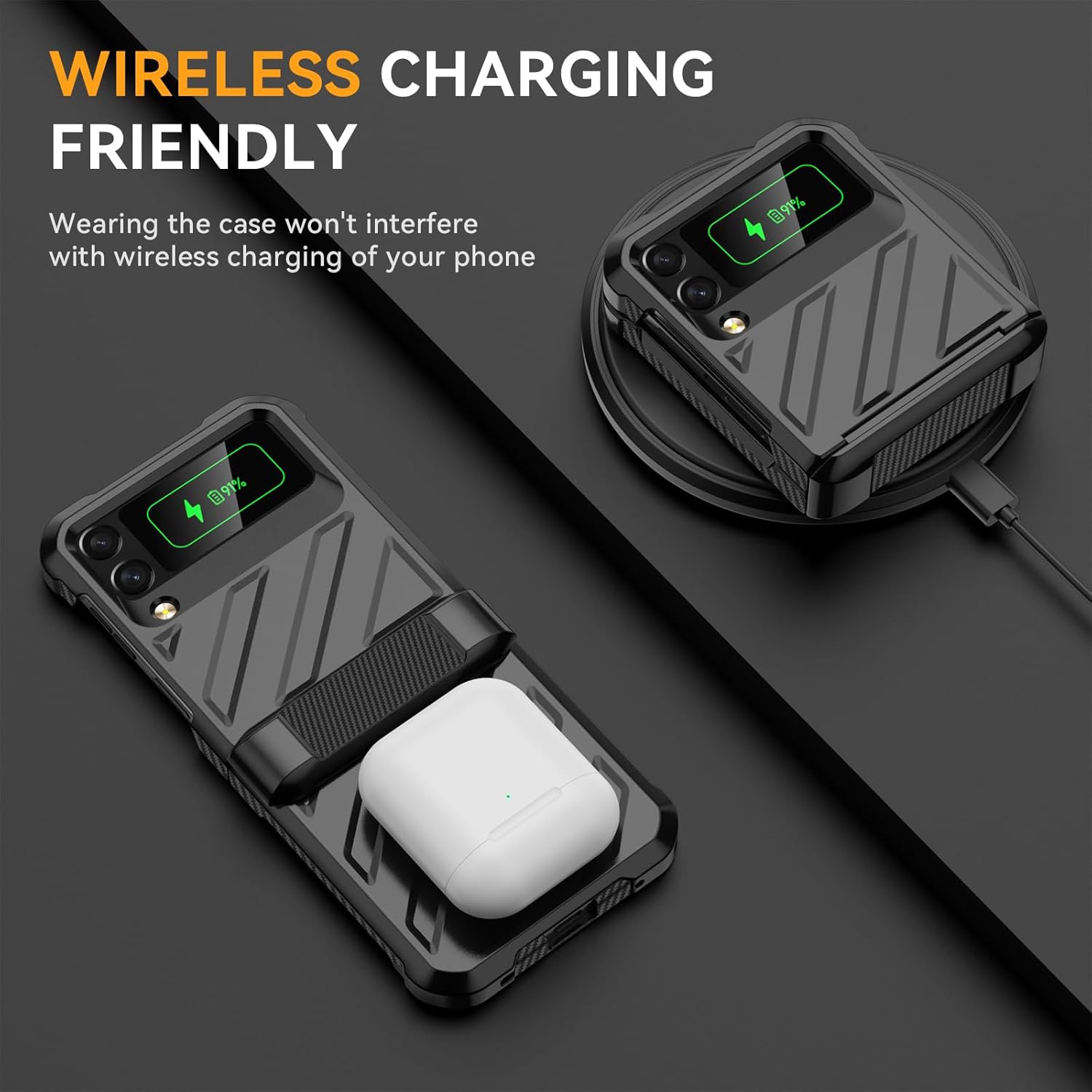 wireless charging friendly phone coverFLIP 4