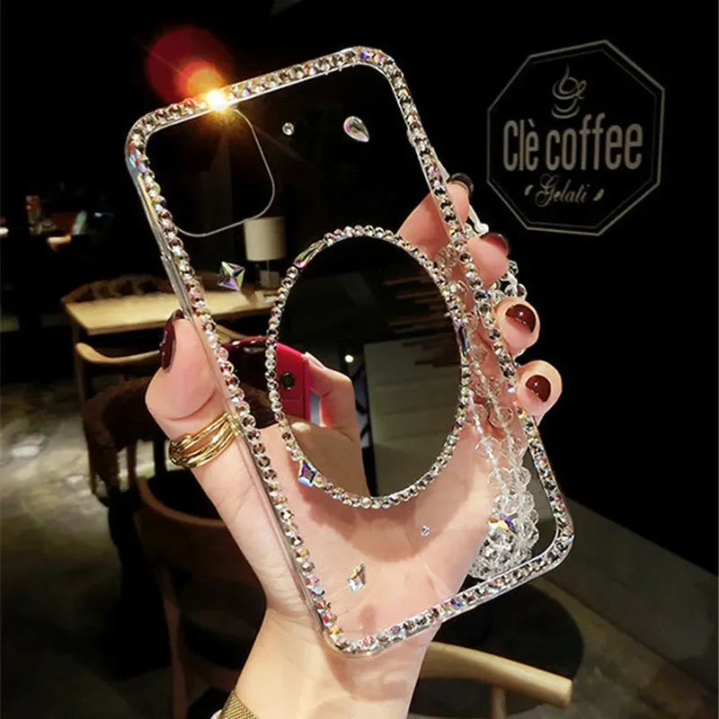 Luxury Diamond Mirror Clear Phone Case for IPhone 14