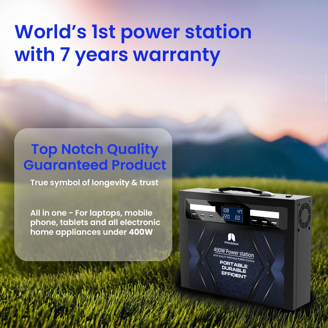 Moerdon 400watt- 90000Mah (333Wh) Portable Power Station