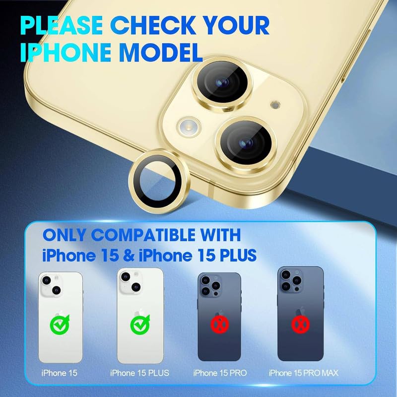 iPhone Camera Lens Protecter for iPhone 15 & iPhone 15 Plus