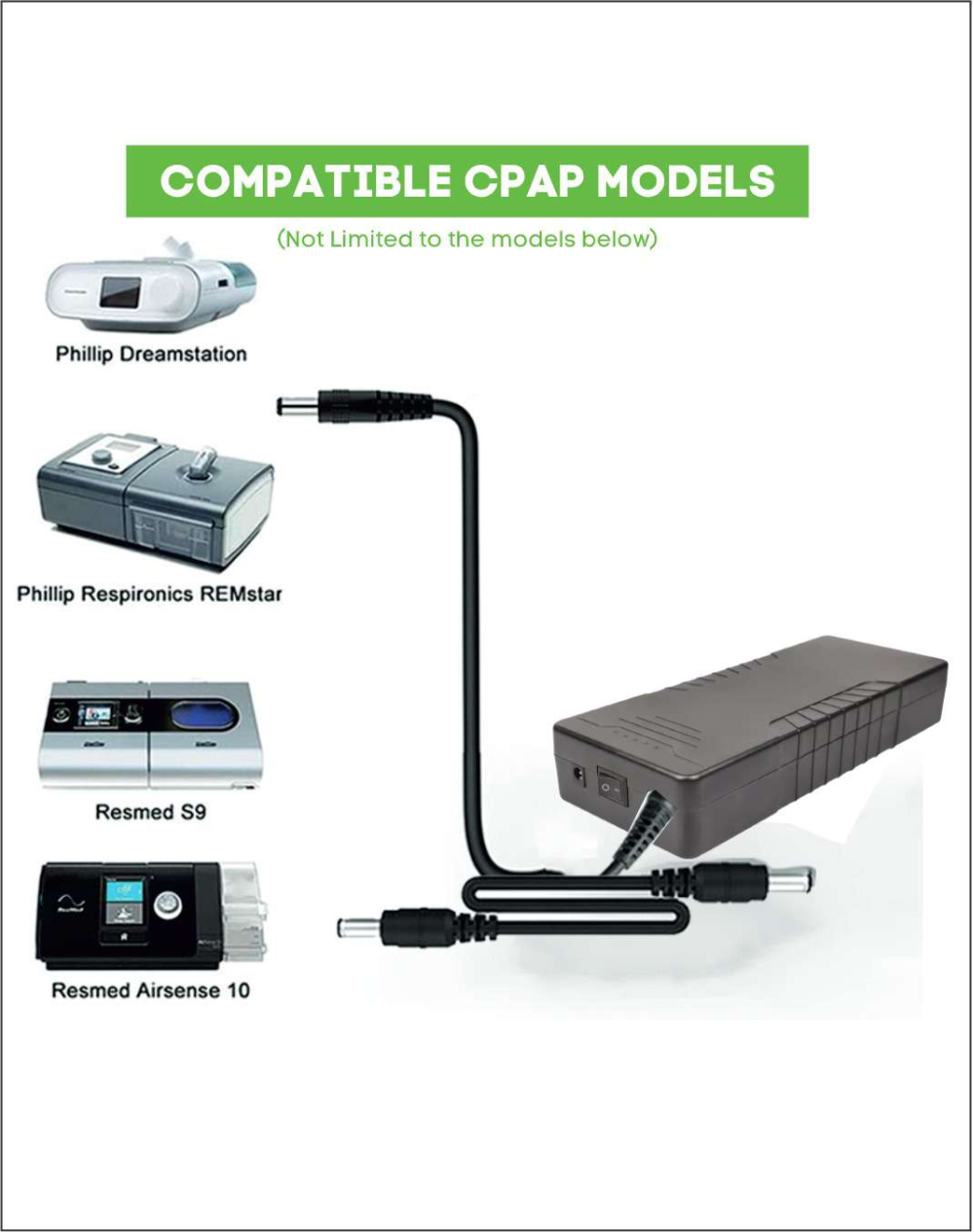 UPS for CPAP BiPAP 24V- 4AMP 15000 mAh Battery