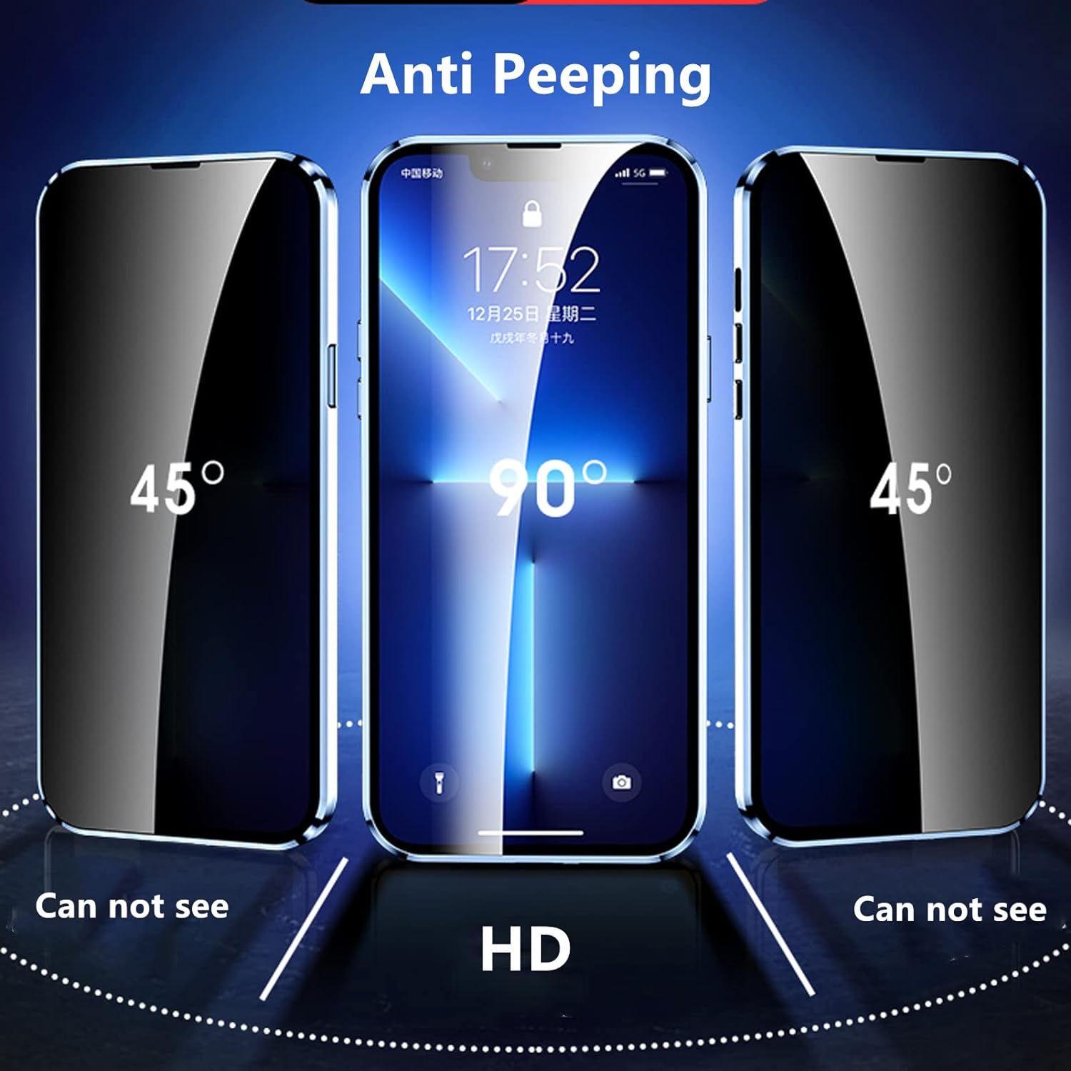 HD Anti-peep Tempered Glass for iPhone 14 Series