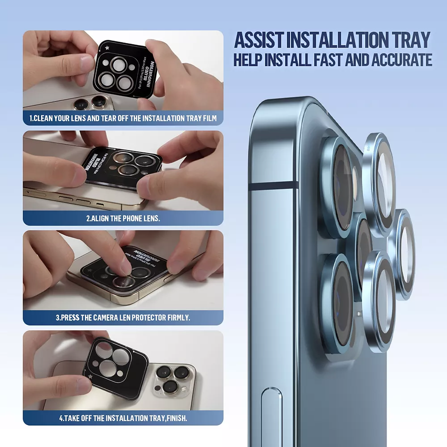 assist installation Camera Lens Screen Protector