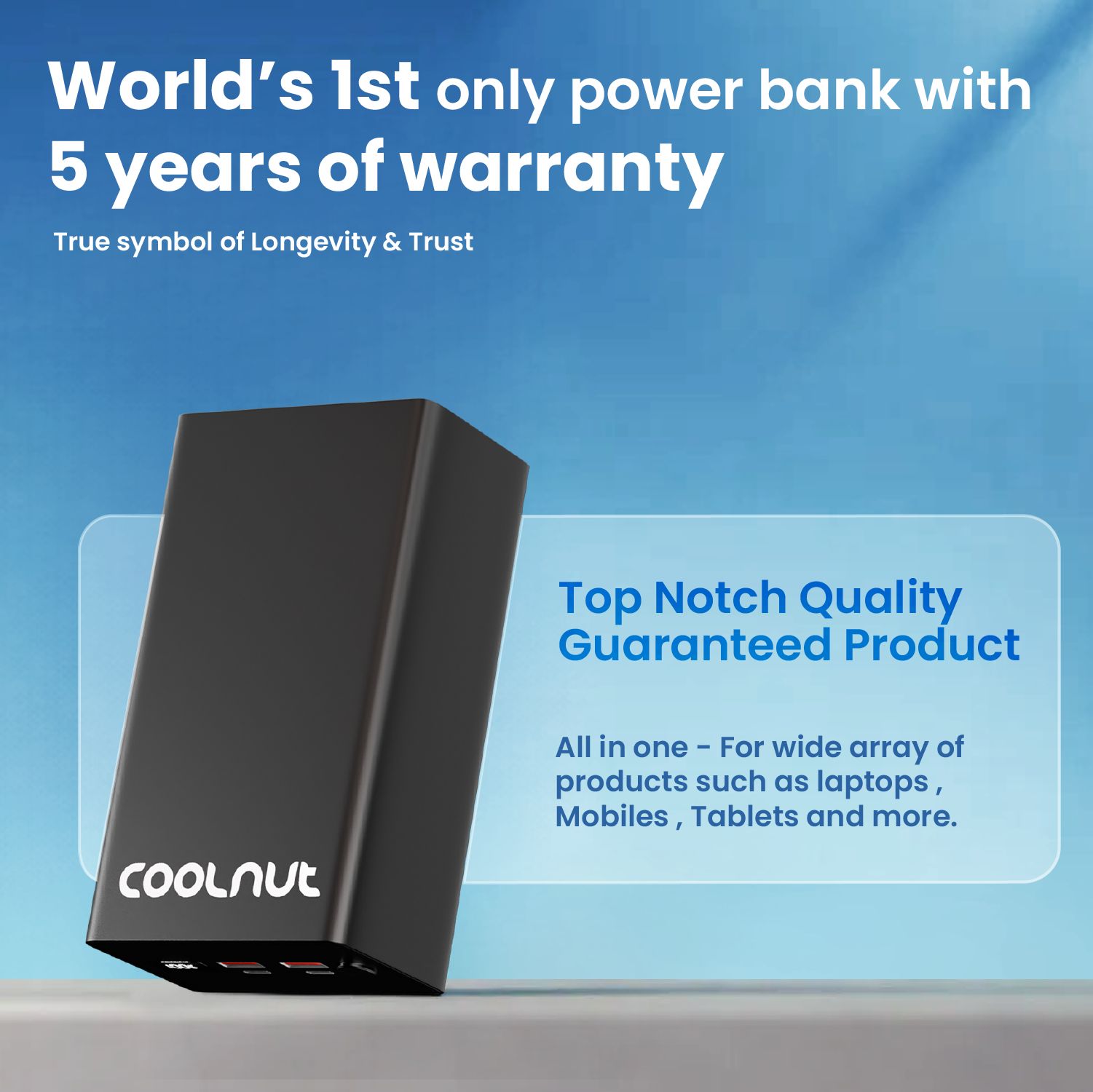 Coolnut 40000mah - 100 watt Laptop Power Bank (CMPBSUN-52)