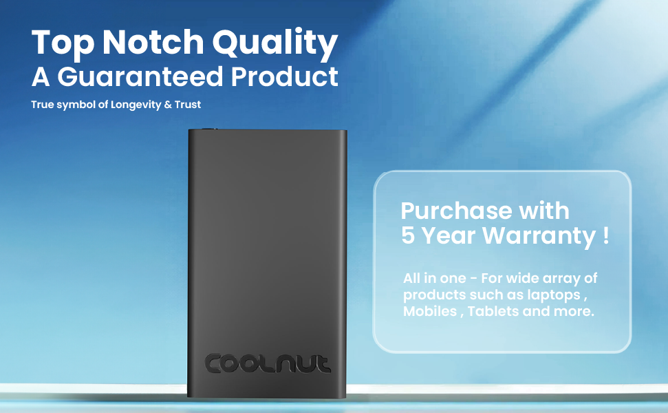 Coolnut 20000mah - 100 watt Metal Laptop Power Bank