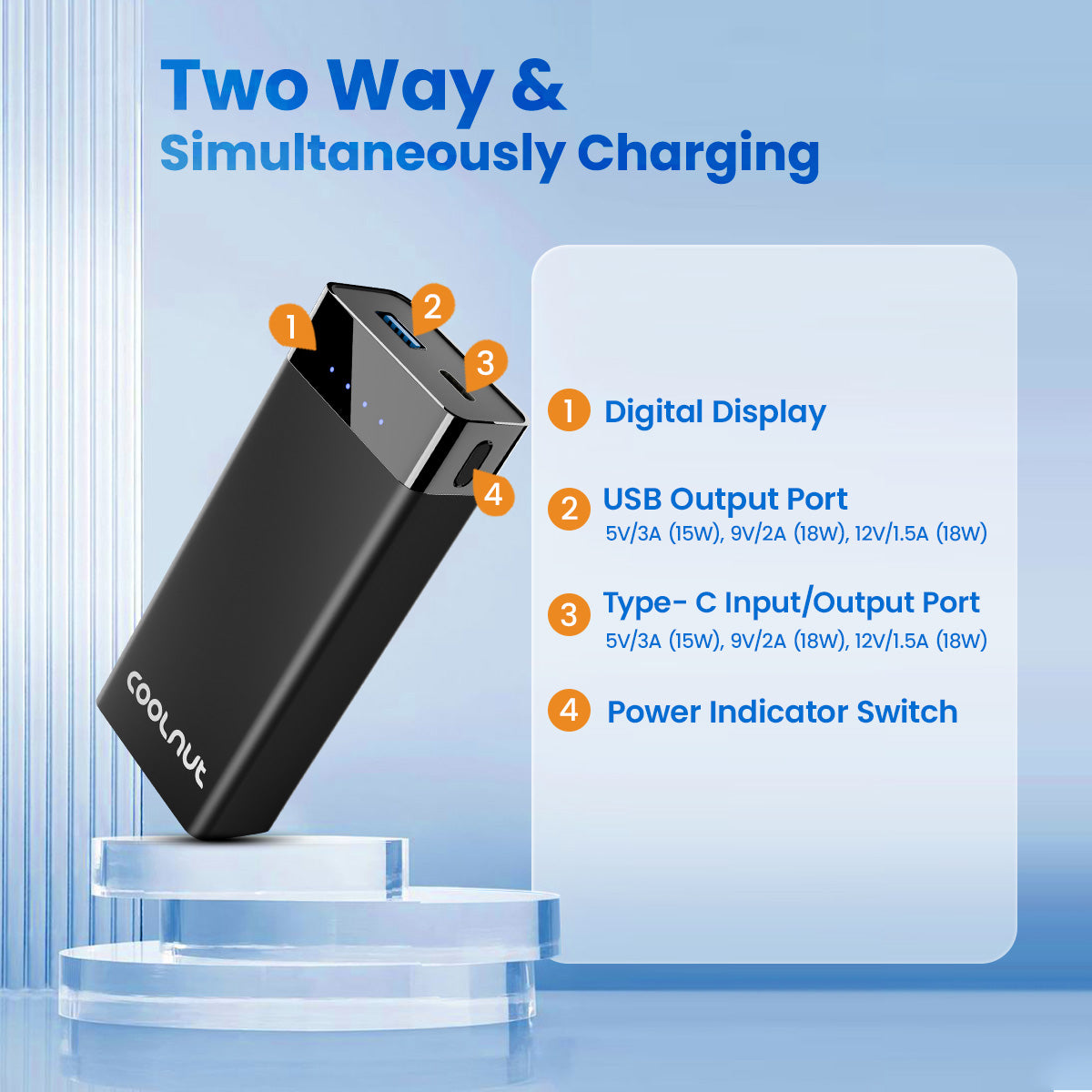 10000mah watt Mobile Power Bank