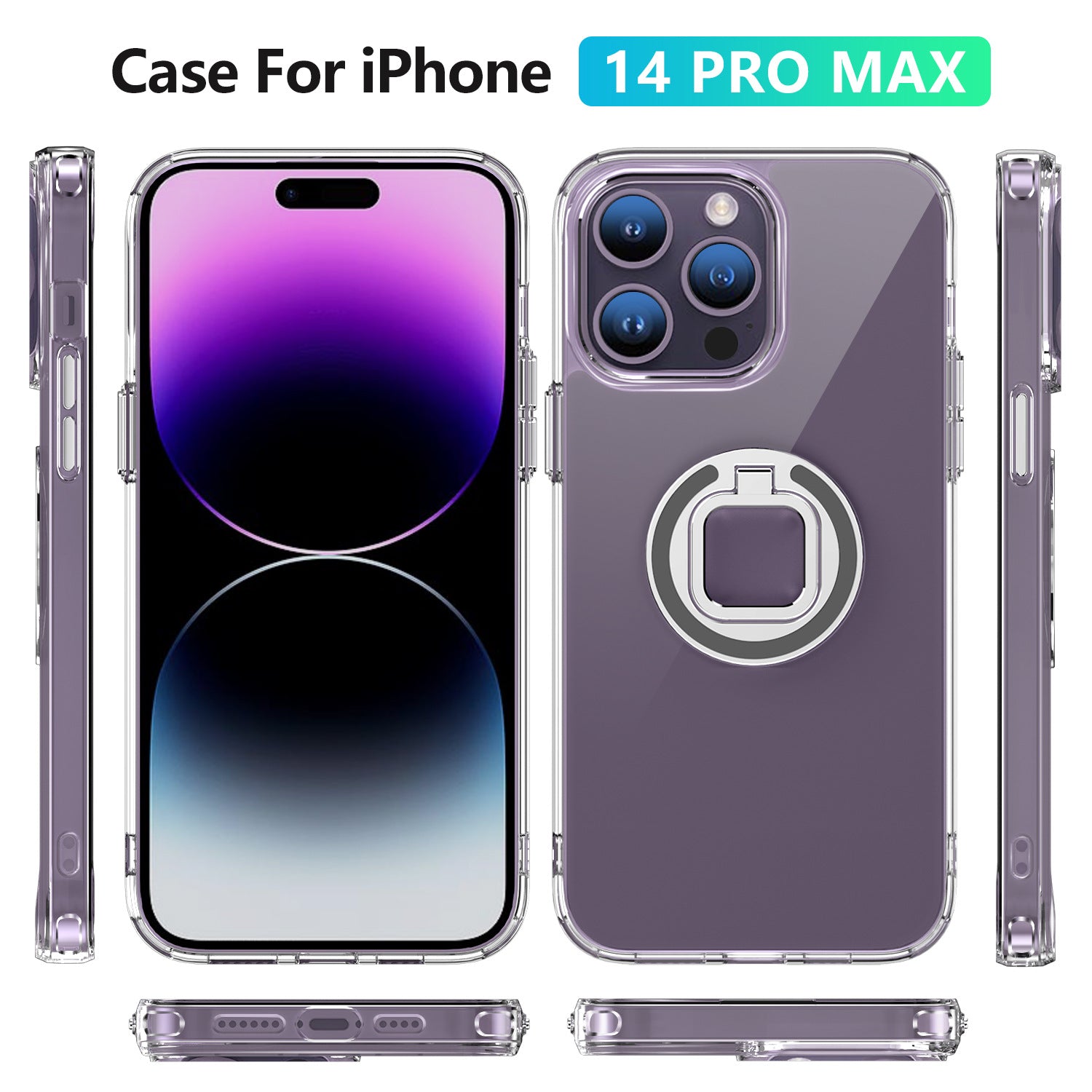 shockproof protective cover with metal holder iPhone14 PRO MAX