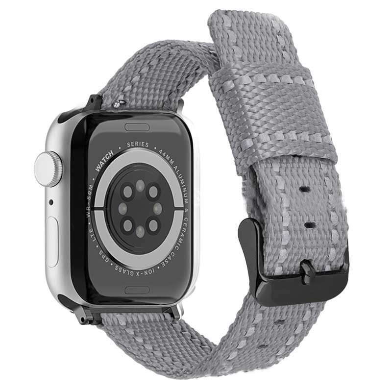 Exclusive Nylon Watch Band Belt with Metal Clasp - GRAY