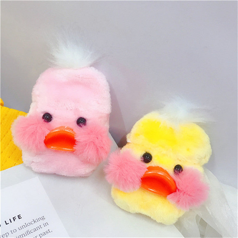 Cute Cartoon Plush Duck Earphone Cases For Airpods 1, 2