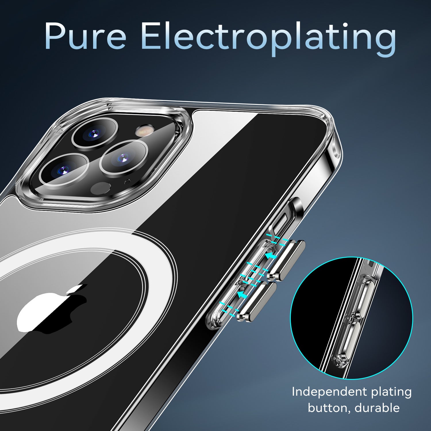 Anti-yellow New trending transparent wireless charging TPU magnetic iphone 14 PRO MAX