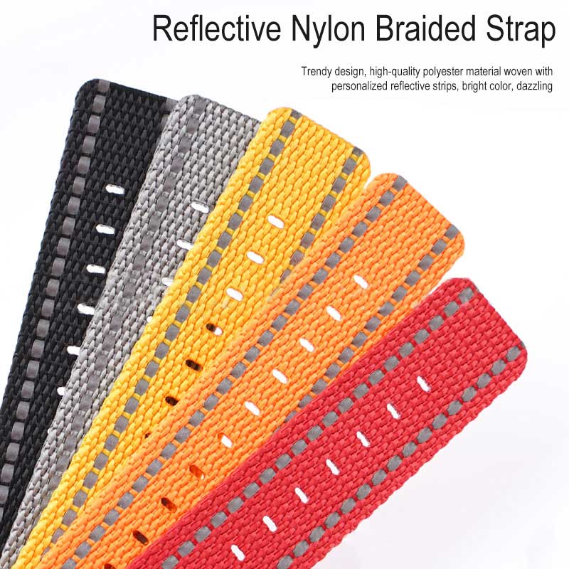 Exclusive Nylon Watch Band Belt with Metal Clasp 41mm - Orange