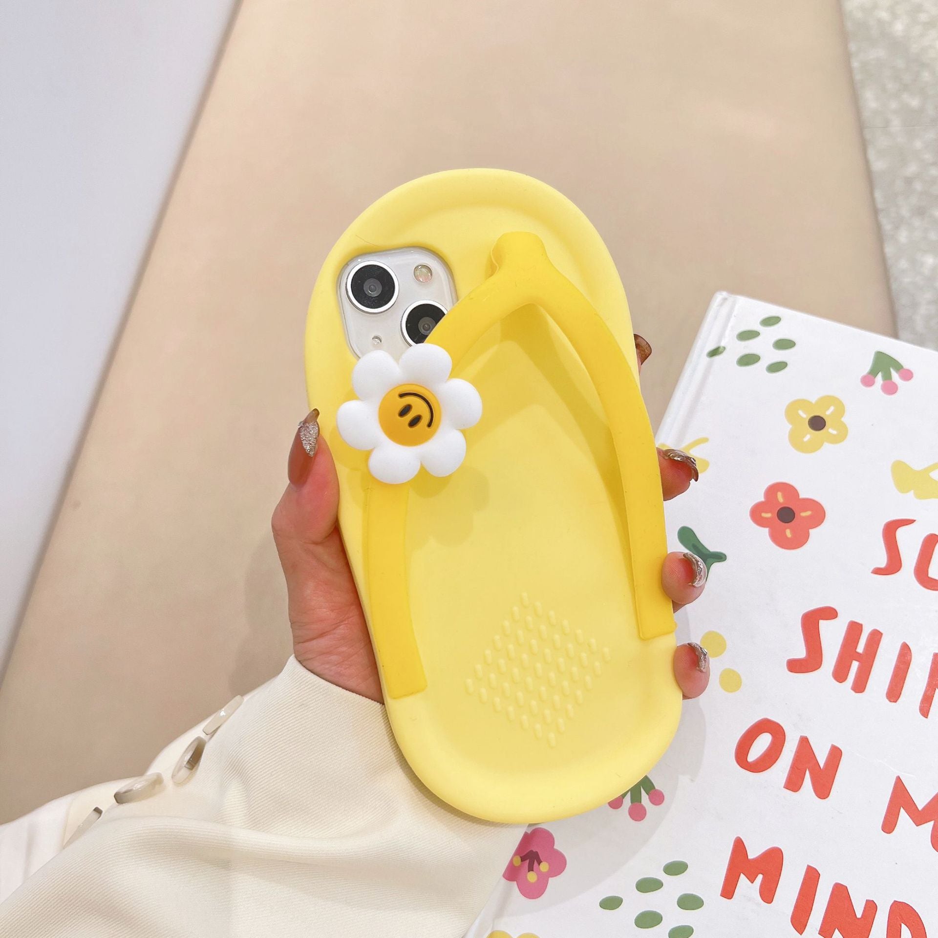 Yellow package slippers phone case silicone phone case for iPhone 13