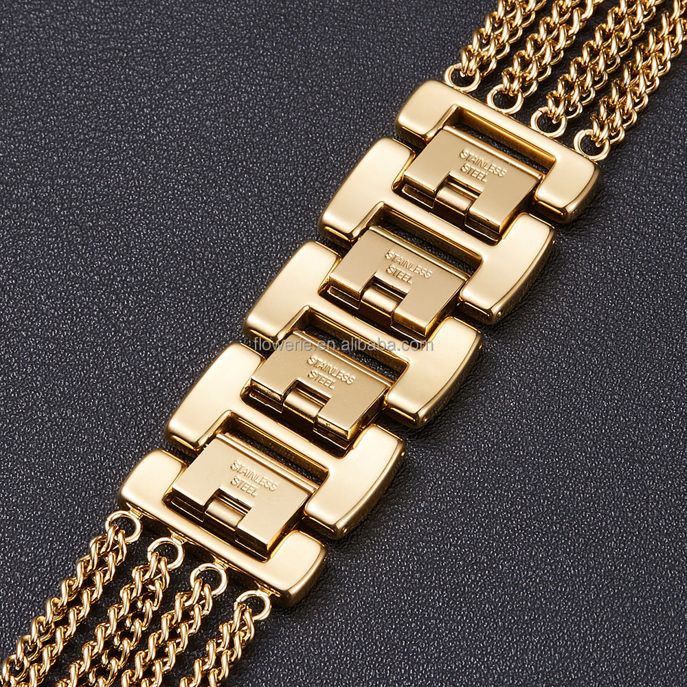 Zinc alloy chain luxury strap watch band