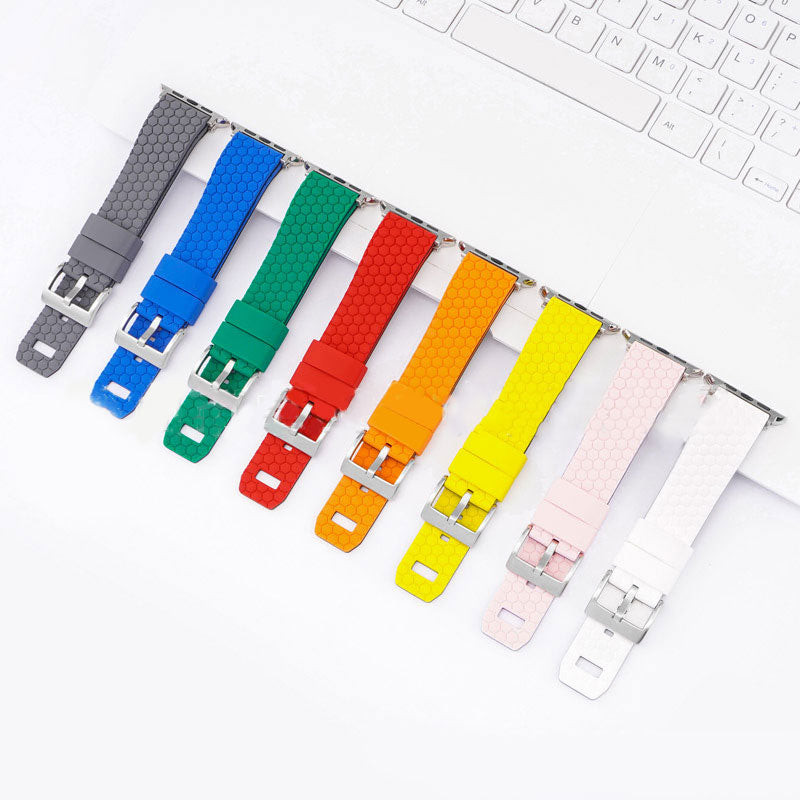 Waterproof Rubber Watch Bands for Apple iWatch Silicone Smart Watch Strap