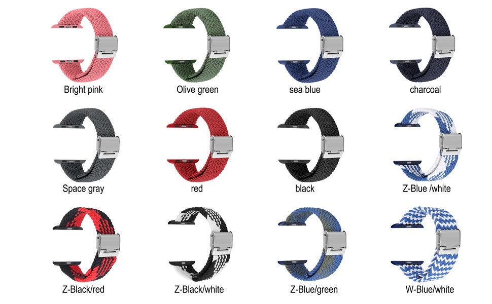 Iwatch Strap Single Loop Braided Nylon Adjustable