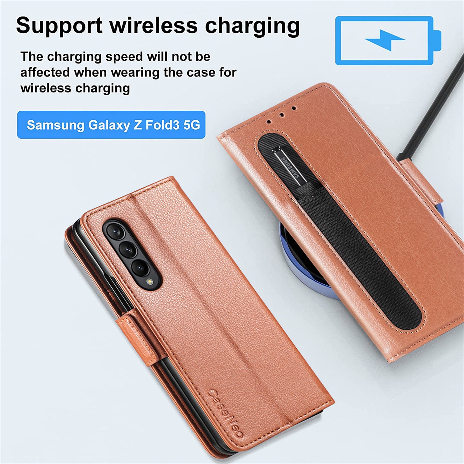 wireless charging samsung Fold 3 magnetic cover 