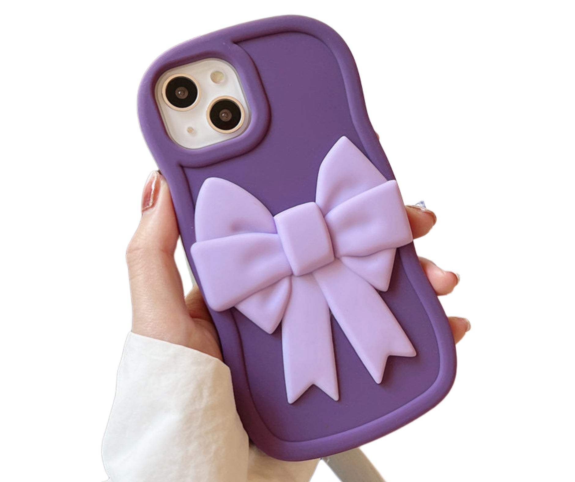 Mobile Case Silicon max Protection Cover/Purple Cartoon Bow